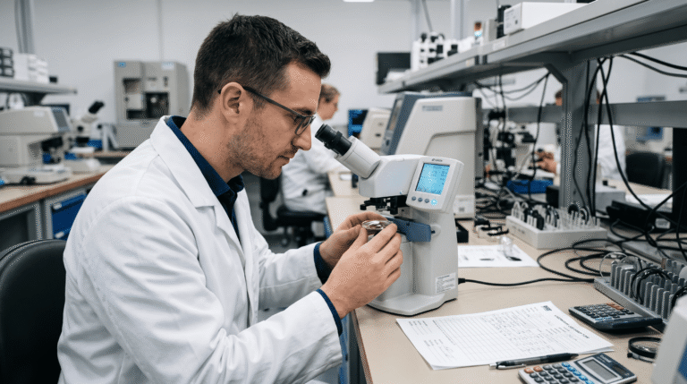 Garantia de lentes no laboratório óptico